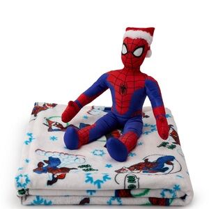 The Big One - Marvel Spider-Man Holiday Christmas Buddy + Throw Blanket Set